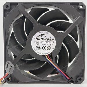 SNOWFAN YY12025H12B 12V 0.40A 2wires Cooling Fan