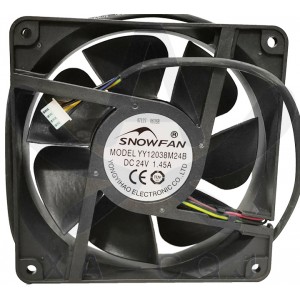 SNOWFAN YY12038M24B 24V 1.45A 4wires Cooling Fan 