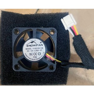 SNOWFAN YY3010M12B 12V 0.06A 4wires Cooling Fan 