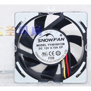SNOWFAN YY4010H12B 12V 0.10A 3wires Cooling Fan