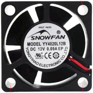 SNOWFAN YY4020L12B 12V 0.09A 2,3wires Cooling Fan 