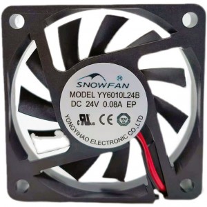 SNOWFAN YY6010L24B 24V 0.08A 2wires Cooling Fan