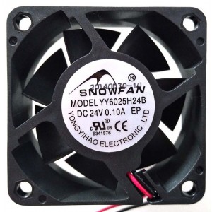 SNOWFAN YY6025H24B 24V 0.12A 2wires Cooling Fan