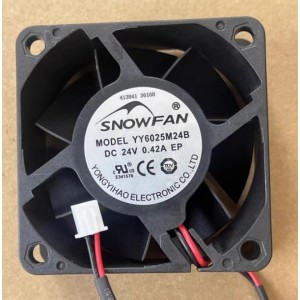 SNOWFAN YY6025M24B 24V 0.42A 2wires Cooling Fan 