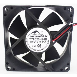 SNOWFAN YY8025H24B 24V 0.14A 2wires Cooling Fan