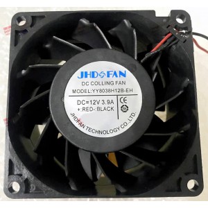 JHD FAN YY8038H12B-EH 12V 3.9A 2wires Cooling Fan