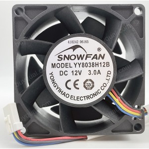 SNOWFAN YY8038H12B 12V 3.0A 4wires Cooling Fan - Waterproof