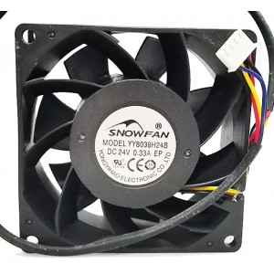 SNOWFAN YY8038H24B 24V 0.33A 4wires Cooling Fan 