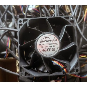 SNOWFAN YY9238H12B 12V 0.90A 3.4A 2wires 4wires Cooling Fan 
