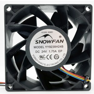 SNOWFAN YY9238H24B 24V 1.75A 4wires Cooling Fan - Original New
