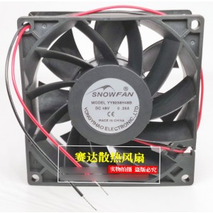 SNOWFAN YY9238H48B 48V 0.25A 2wires Cooling Fan