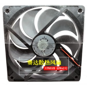 ZY ZY-1202512SL ZY1202512SL 12V 0.19A 2wires Cooling Fan 