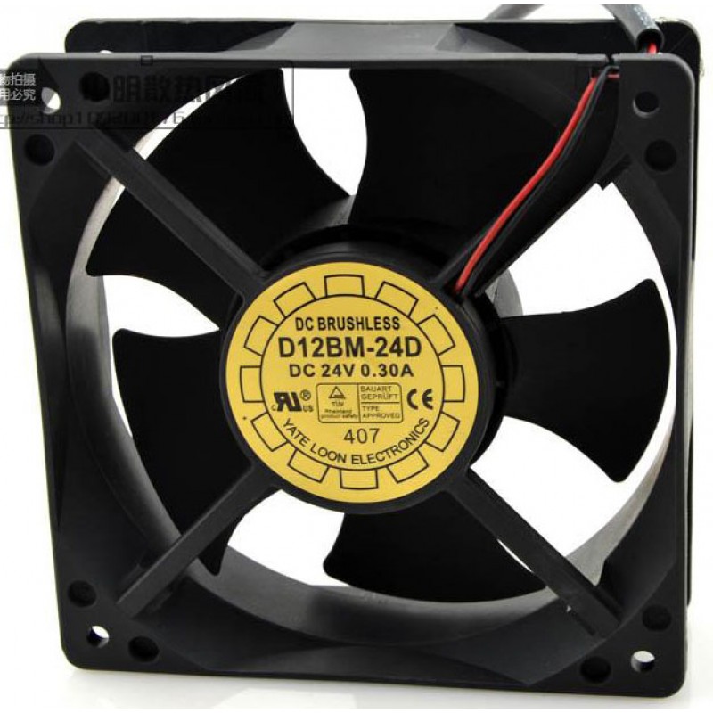 Yate Loon D12BM-24D 24V 0.30A 2wires cooling fan