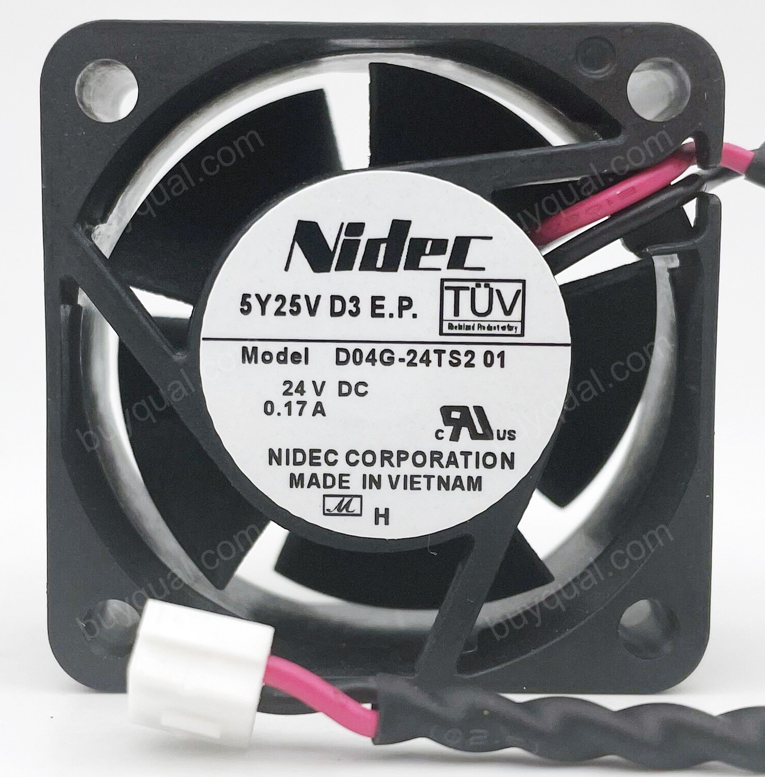 Ventilateur Nidec D04G-24TS2 24V 0.17A 40x20mm - Pour Onduleur, Refroidissement Silencieux (Neuf)